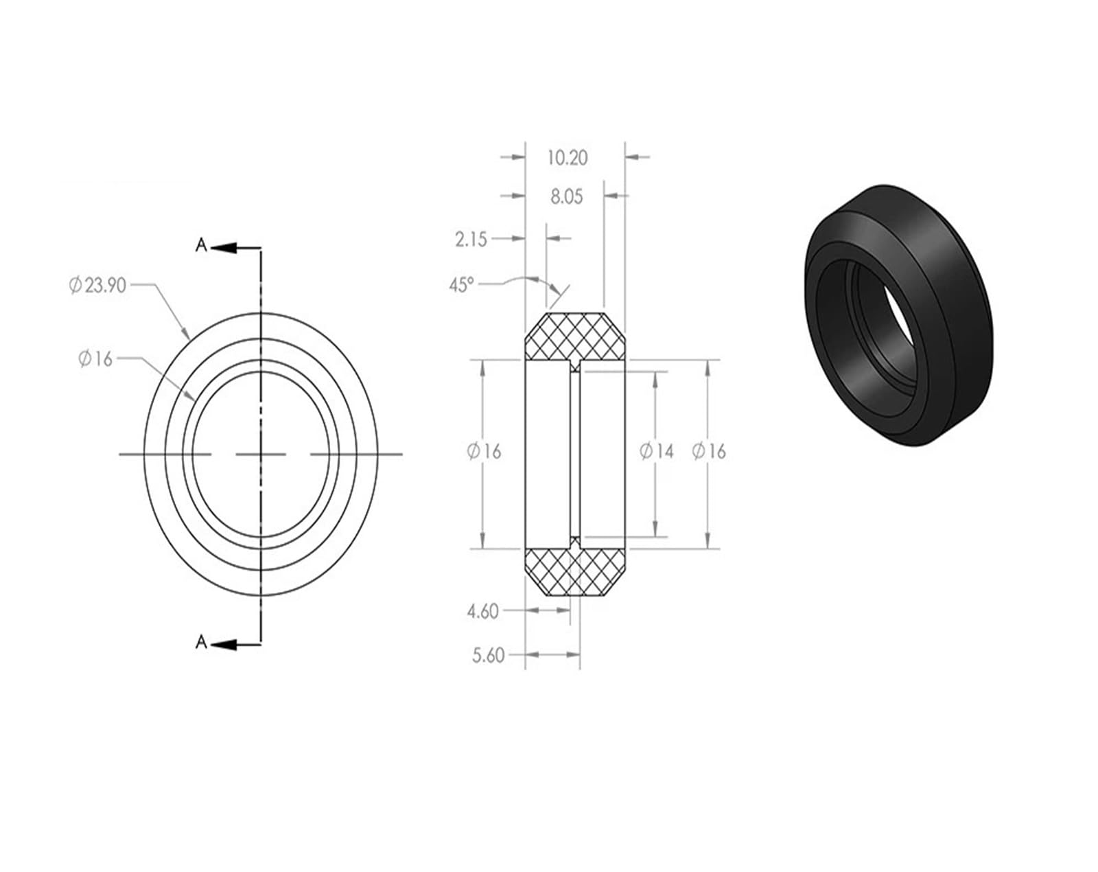 Pièces D'imprimante 3D À Roue En V Solide Résistantes L'usure(Solid V Wheel,9PCS)