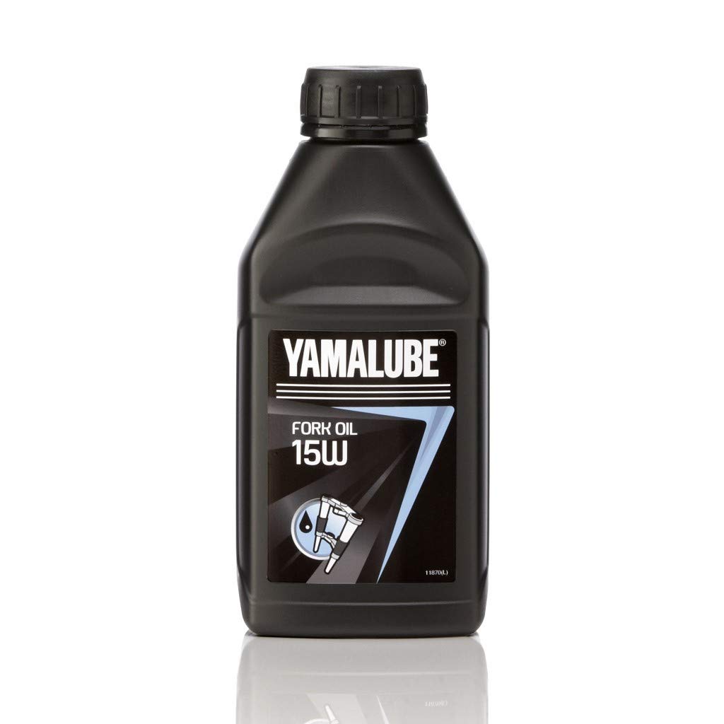 Yamalube Aceite de horquilla de 15 W – Aceite de suspensión delantera 0,5 L para horquillas de motocicleta, patas de suspensión, 500 ml
