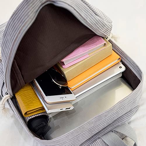 Mochila de lantejoula de veludo cotelê bolsa de moda estudante bolsa feminina jovem moda simples bol