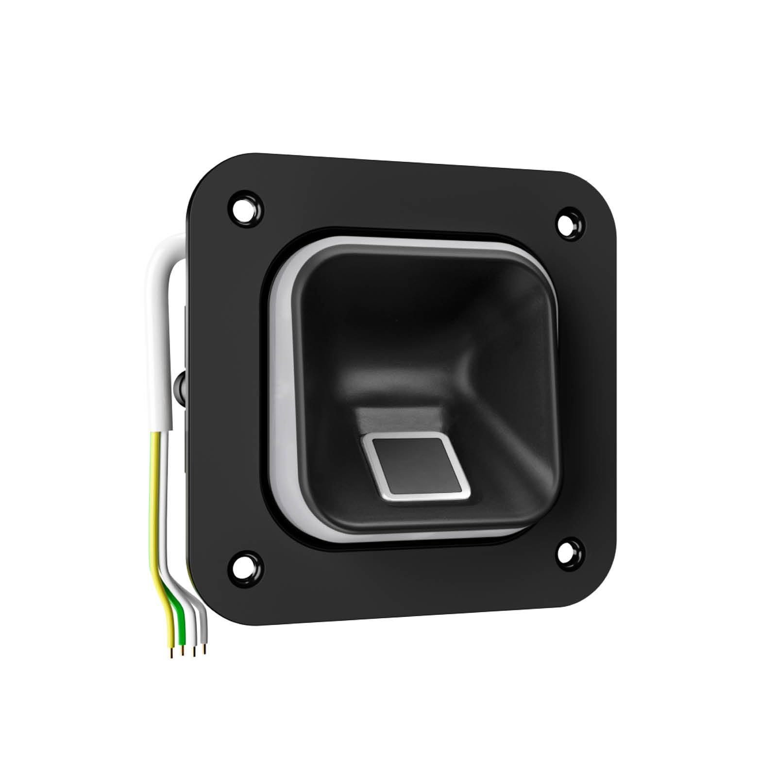 EKEY 204752 sLine Fingerprintset für Sprechanlagen und Hohlräume (Fingerprint Schwarz, Controller), Biometrische Zutrittslösung zur Integration in Türsprechanlagen, 0,4 W, 12-24 V, Fingerprint Schwarz