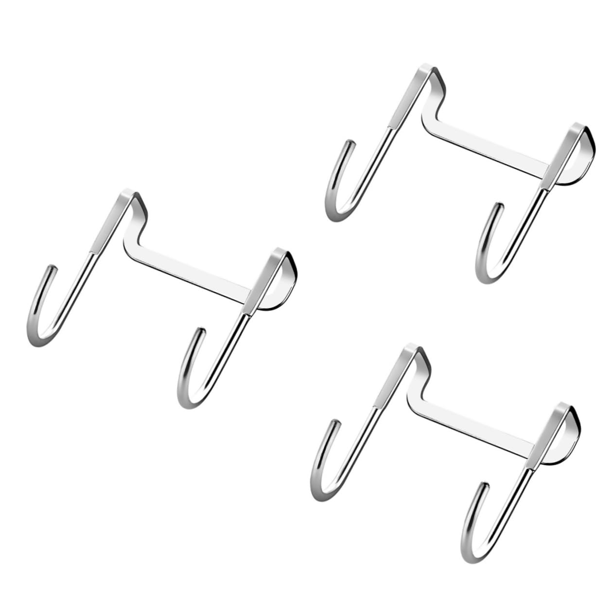 Alipis 12piezas Gancho S-shape De Acero Inoxidable Gancho Multiusos Sin Clavos Para Cocina y Baño y Fácil De Instalar