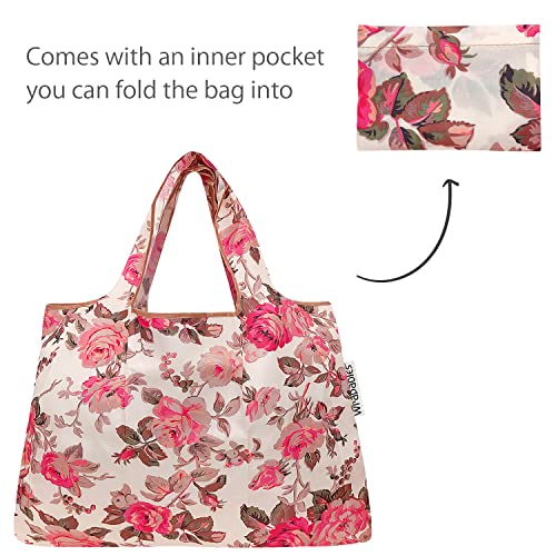 Image of allydrew Large Foldable Tote Nylon Reusable Grocery Bag