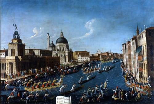 Cuadro Venezia la Regata delle Donne de Gabriele Bella en lienzo 60x90cm