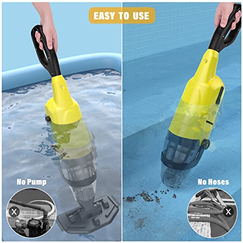 Oxseryn Cordless Electric Handheld Pool Vauum, Rechargeable Battery Hot ...