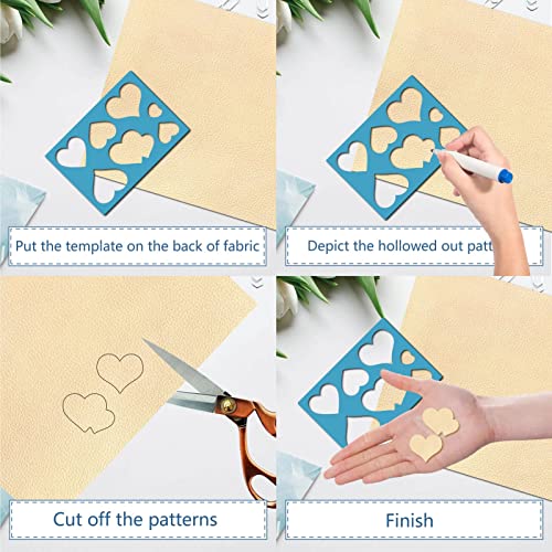 GORGECRAFT 2 Styles Jewelry Shape Template Reusable Earrings Making Plastic Hearts Cutouts Cutting Stencil Lapidary Templates for Cabochons Bracelets Earrings Making Jewelry DIY Crafts Favors - Image 3