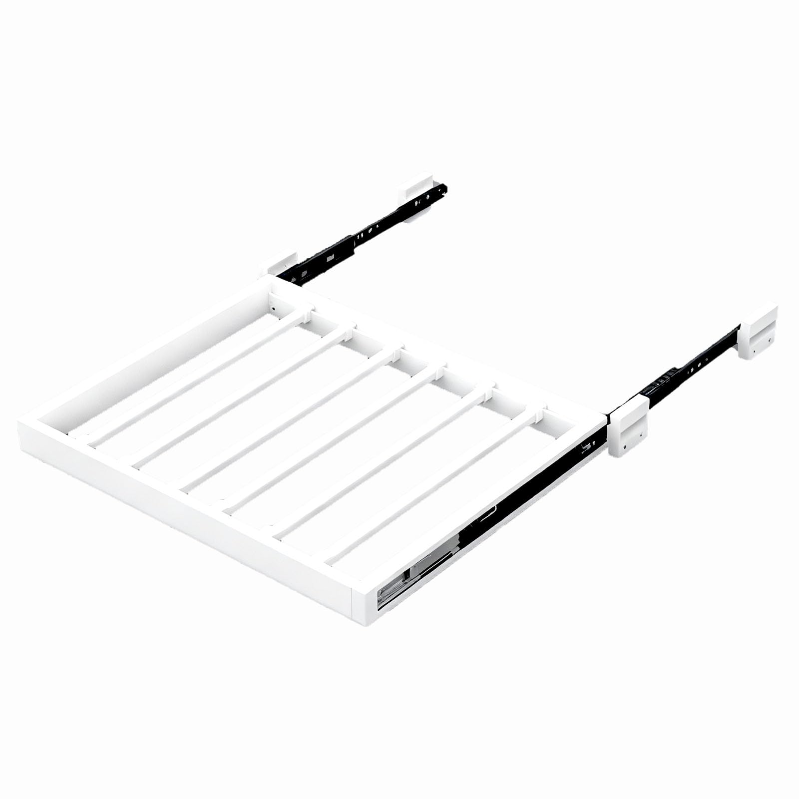 WOTZOV Adjustable Pull-Out Trousers Rack, Above Washing Machine Drying Rack, Aluminum, Fits 66-71Cm, Depth 17.32-21.25In, Space-Saving Design W: 61，D: 54cm (21.25in) W: 61 66cm(24.01 25.98 in)