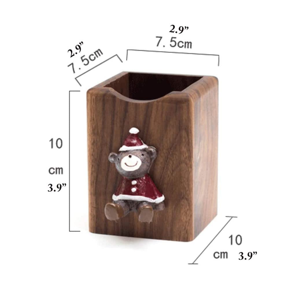 SXHRR Porte-gobelet à Stylo, Organisateur de Porte-Crayon en Bois fabriqué à la Main, Support de Porte-Crayon à usages Multiples, Pot à Crayons, Accessoires de Bureau