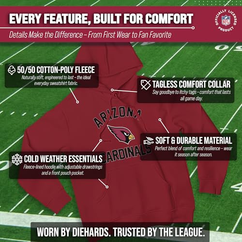 Image of Team Fan Apparel NFL Gameday Hoodie Pullover Sweatshirt for Men and Women | Officially licensed NFL Gameday fleece pullover - kangaroo pocket, ribbed cuffs, drawstring hood, unisex fit
