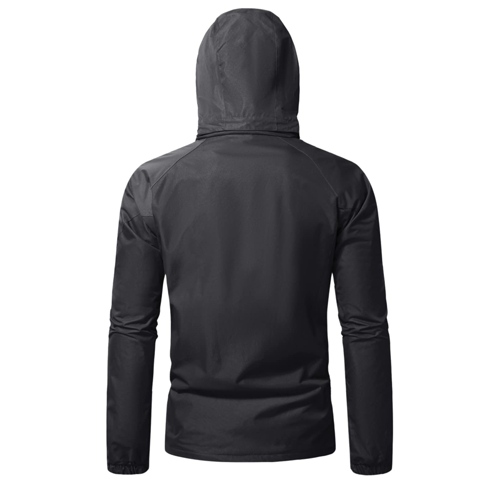 Chubasquero impermeable para hombre con capucha desmontable, chaqueta hardshell resistente al viento, chaqueta impermeable para bicicleta al aire libre, chaqueta meteorológica para hombre,