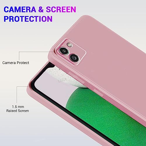 Image of LIRAMARK Silicone Soft Back Cover Case for Samsung Galaxy A03 (Silicone Pink)