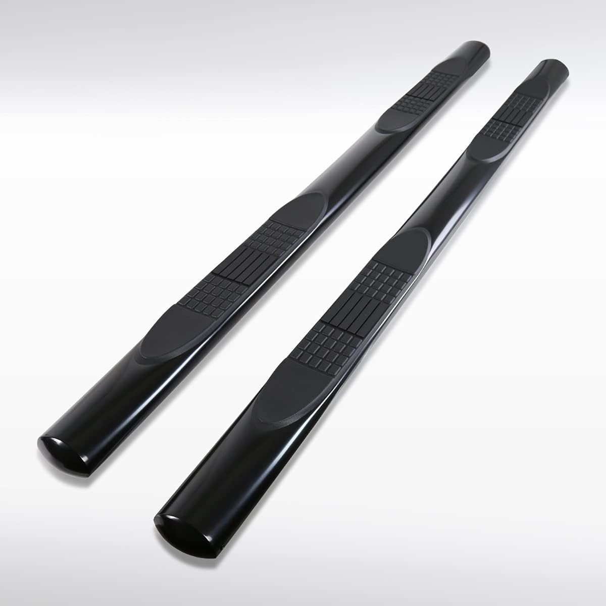 Autozensation Compatible with Ford F150 Supercrew Cab 2015-2021, 17-21 F250 350 450 550 Super Duty Crew Cab, 4" Black Oval Running Boards Nerf Side Step Bars