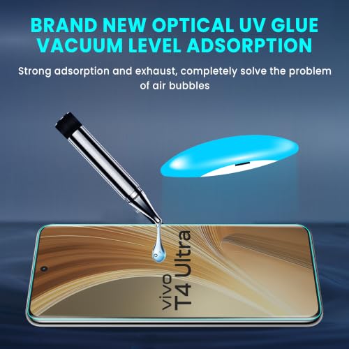 Image of FIRST MART Matte UV Tempered Glass for Vivo T4 Ultra and Vivo X200 | Anti-Glare Curved Screen Protector, 9H Scratch Resistant, Fingerprint Compatible, Case-Friendly | Pack of 1