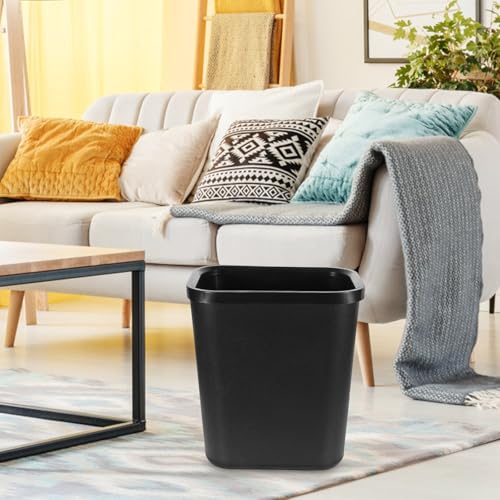 Caneca de basura plástica negra ahorro espacio 15L miniatura 5