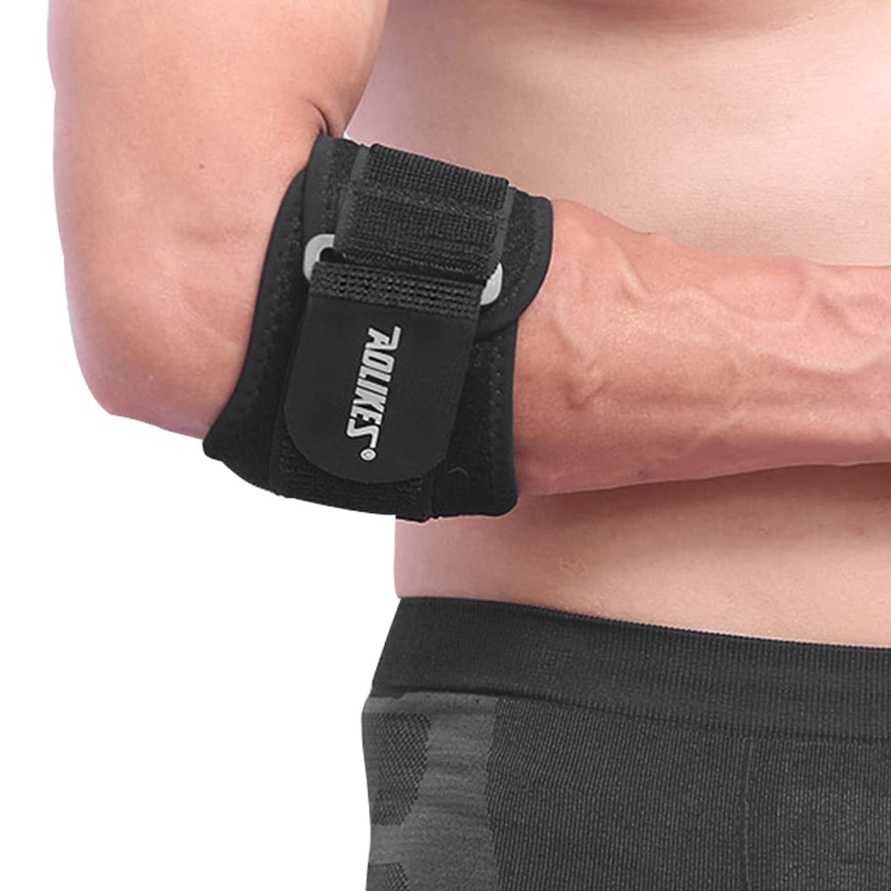FUNIU Tennis Elbow Brace for Men and Women, Pain Relief for Tendonitis, Golfers Elbow. Weightlifting Arm Band, Adjustable Elbow Strap with Compression Pad