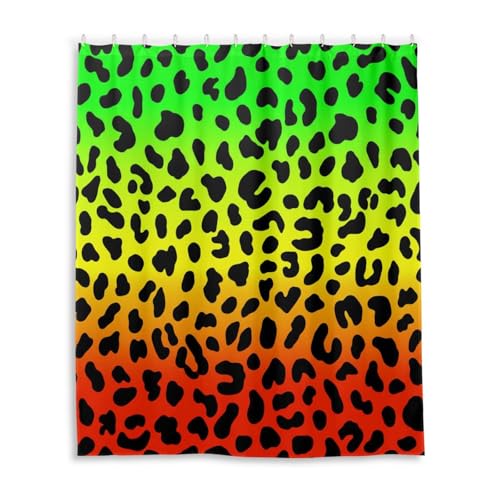 DUOBU Animal Print Shower Curtain Washable Waterproof Fabric Bath Curtain 60x72Inch Shower Curtains with Hooks for Bathroom Decor
