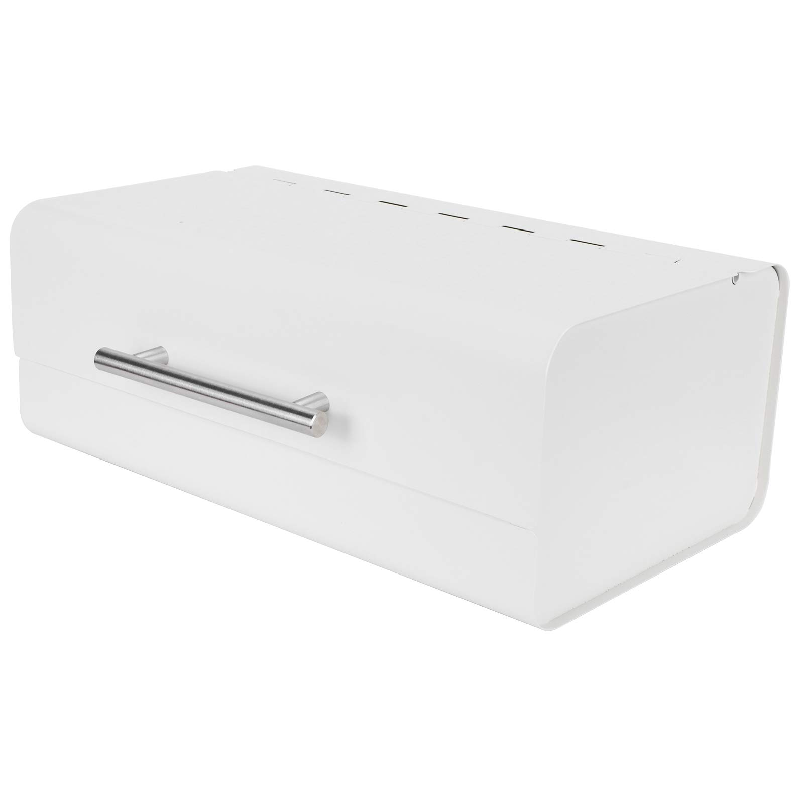 Alomejor Contenitore per il Pane di Grande capacità per Bancone della, Contenitore per Alimenti Bianco Latte Perfetto per Organizzare Prodotti da Forno, 36,2 X 14,5 X 23 Cm