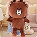 SILENCE Tamaño Grande Oso Pardo Cony Conejo Muñeca de Peluche Almohada Juguetes de Peluche Suaves y Lindos Decoración de Animales Girlfriend-70Cm_Brown