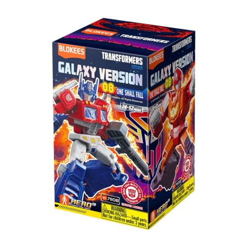 Include icone classiche di Transformers, tra cui Optimus Prime Hot Rod e Metroplex