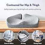C CUSHION LAB Patented Pressure Relief Seat Cushion for Long Sitting Hours on Office/Home Chair, Car, Wheelchair - Extra-Dense Memory Foam for Hip, Tailbone, Coccyx, Sciatica - Light Grey - Image 4
