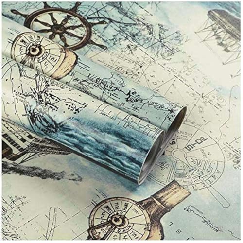 LEPENDOR Vintage Autoadhesivo, adhesivo Papel Pelar y pegar Papel pintado para la decoración de la sala de estar del dormitorio (45cm x 10m)