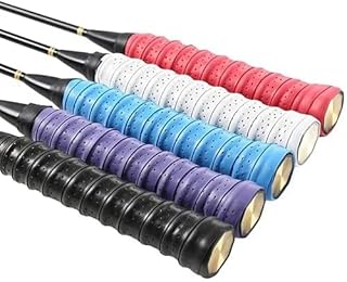 pengxiaomei 5 Pcs Racquet Grip, Super Absorbent Badminton Racket Grip Anti Slip Racket Tennis Overgrip, 5 Color