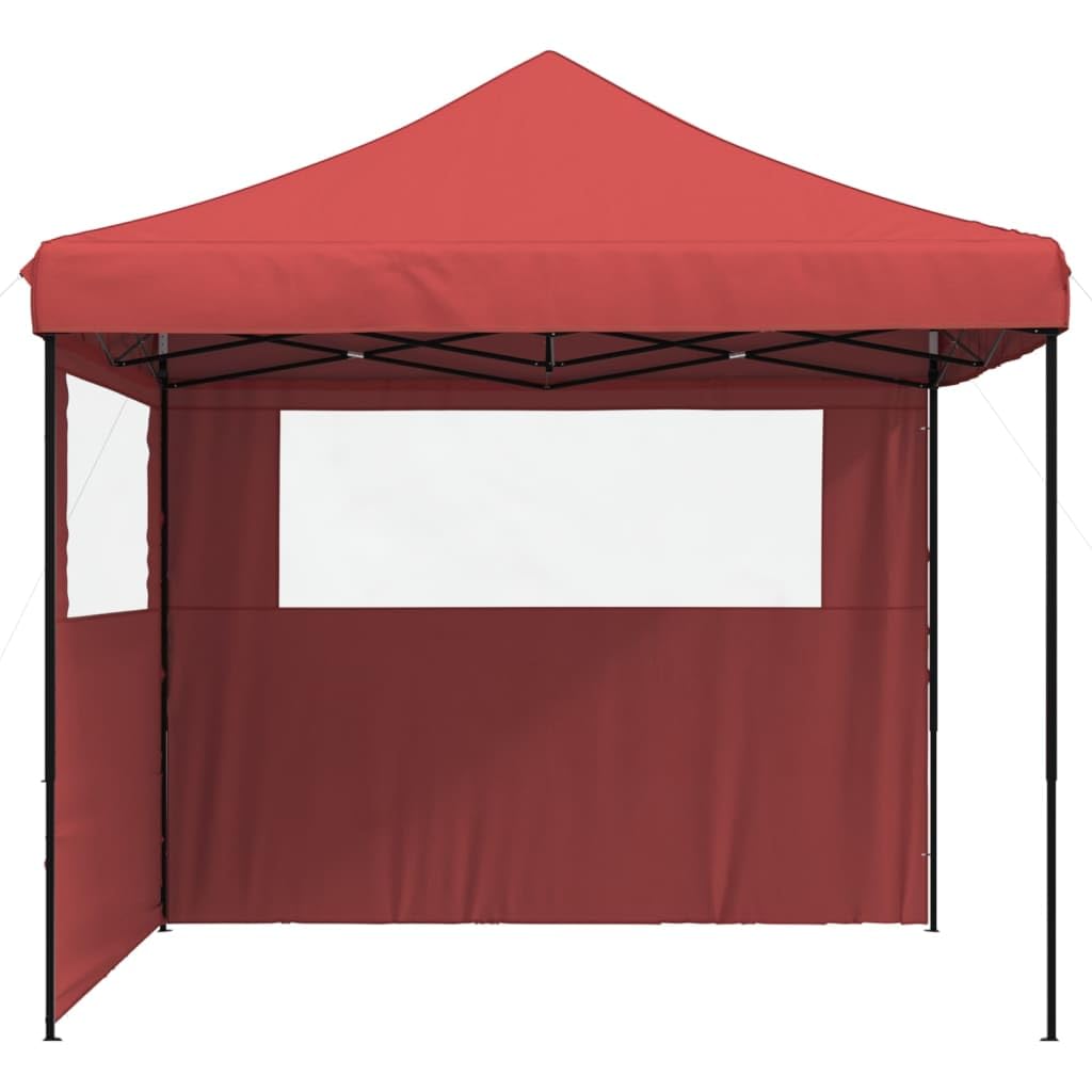vidaXL Tienda de Fiesta Plegable Pop-Up 2 Paredes Laterales Burdeos, Tienda, Tienda de jardín, cenador de Camping, toldo cenador, cenador toldo