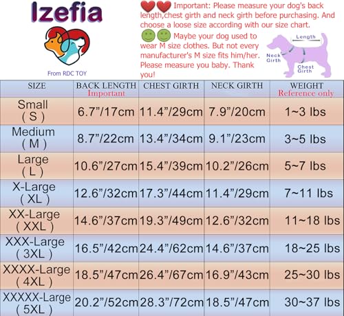 Izefia Hundemantel Haustierbekleidung Overall Winddicht Kaltes Wetter Mäntel 4 Beine Jacke Viel Glück Warm Winter Dicke Kleidung Wasserdicht Schneedicht Baumwollmantel für Kleinen Hund Mittlere Katze