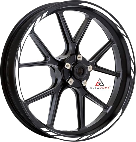 Autodomy Autocollants Stickers Kit Liseret de Jante Moto Ensemble Complet pour 2 Roues Jantes de 15