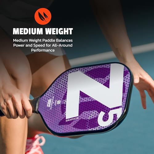 Image of Onix Graphite MOD Z5 Carbon Fiber Pickleball Paddle with Wide-Body Shape. Honeycomb Core, Graphite Face & Cushion Comfort Pickleball Paddle Grip