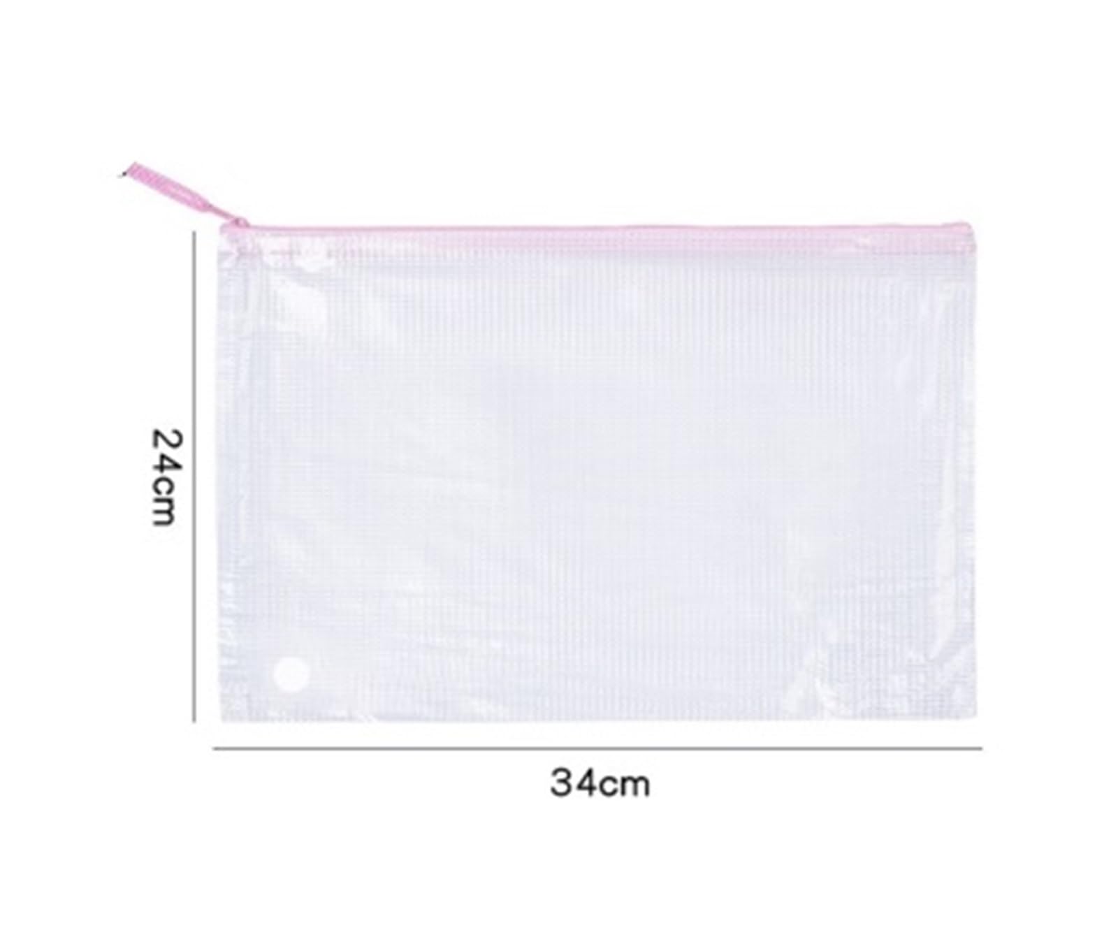 Lot de 24 pochettes en plastique transparent avec fermeture éclair pour documents, fournitures de bureau pour le rangement de documents de bureau