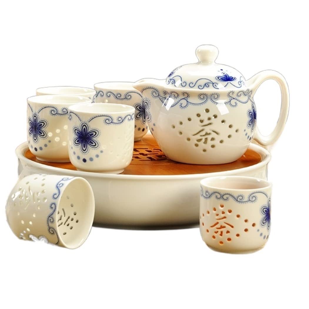 Zestaw Do Herbaty Chiński Czajniczek Zestaw Filiżanek Ceramicznych Do Herbaty Z Tacą Na Herbatę Chińskich Kawy Użytku Domowego Akcesoria Kuchenne