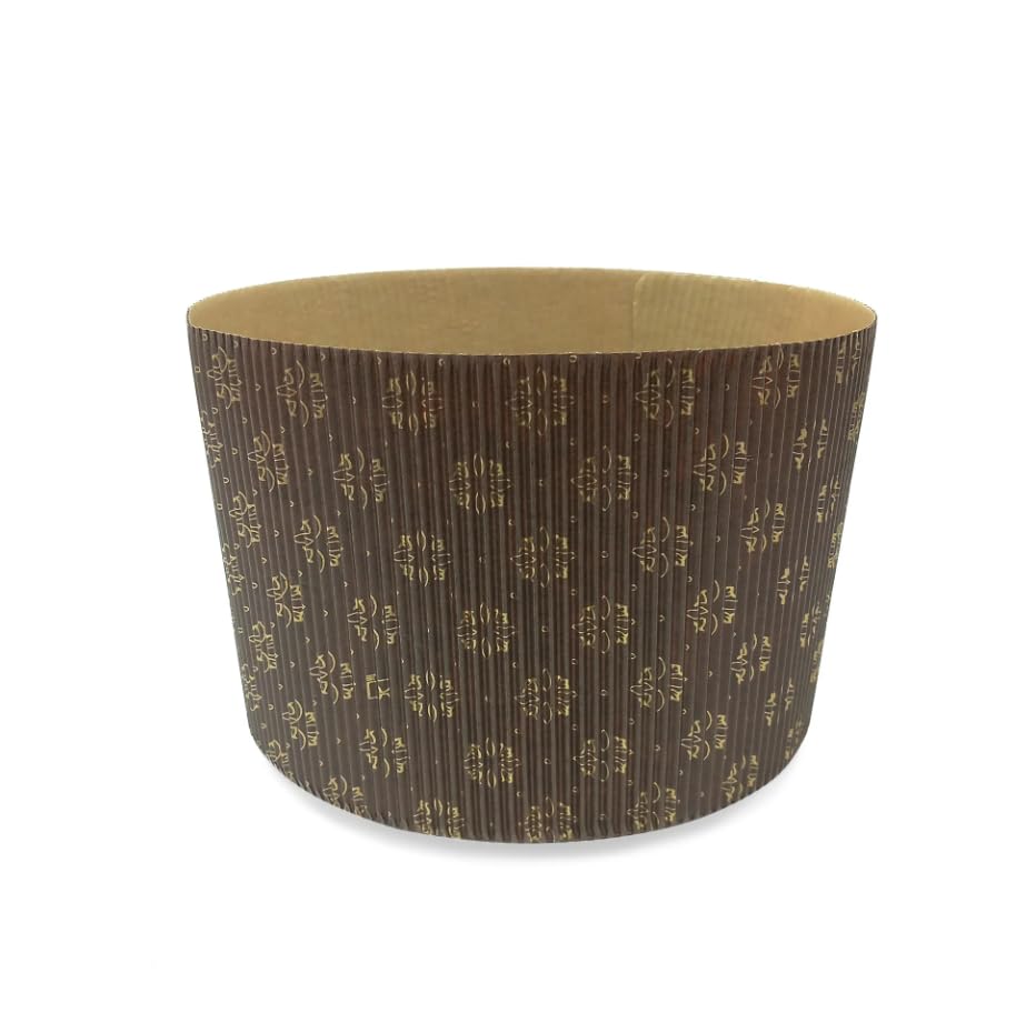 Generico Stampi per Panettone Alto in Cartoncino Ondulato Rigido (750 gr Ø cm 15,4; altezza cm 11,2 (conf 20 pz))