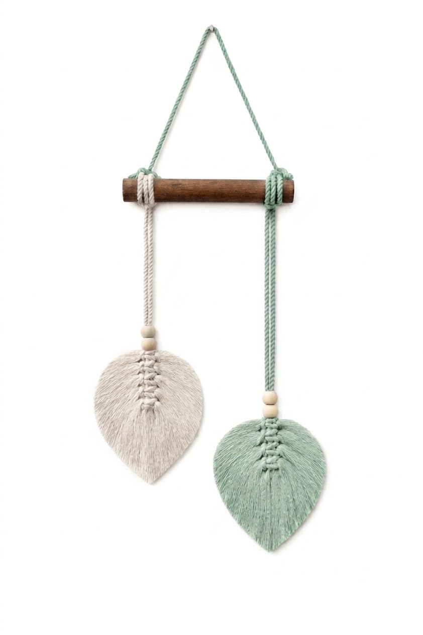 Boho Macrame Wall Hanging - Leaf Decor -21 Boho Macrame Wall Hanging - Leaf Decor -21