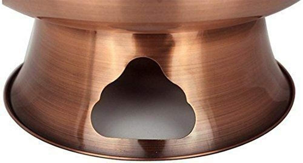 miedziany garnek do fondue, Chiński Tranditional Hotpot, Gorący Kociołek Mongolski Kocioł, Czysta Miedź Vintage Shabu Parowiec Miedziany Węgiel drzewny