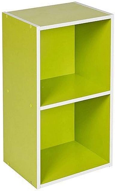 Albert Austin Book Shelf Cube Storage 1-2-3-4 Tier Cube Bookcase, Shelving Unit Display, Storage Unit for Office, Living Room Decor (Green, 2 Tier)