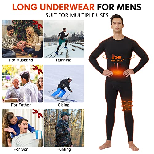 Cl 2 Pack Men's Thermal Underwear Long Johns Winter Long Underwear Base Layer #TOP4