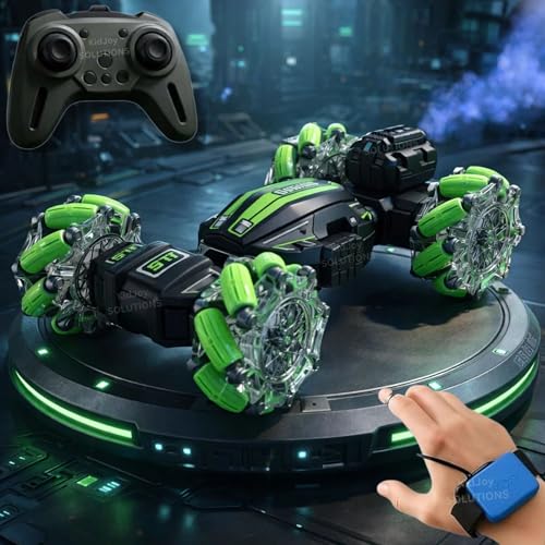 Image of 4x4 RC Smoke Remote Control Car Toy for 5-14 Years Boy Kids Adult Hand Sensor Gesture Control 2.4G 360 Spin High Speed Spray Rotating Double Flip Crawler 4WD Stunt Drift Car