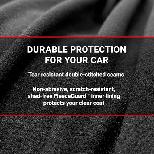 Image of Black Satin Indoor Car Cover - Size CS03 Cover for Sedans & Large Sports Cars - Soft, Scratch Resistant, Full Exterior Covers with Extra Snug Precision Fit for Dirt & Dust Protection