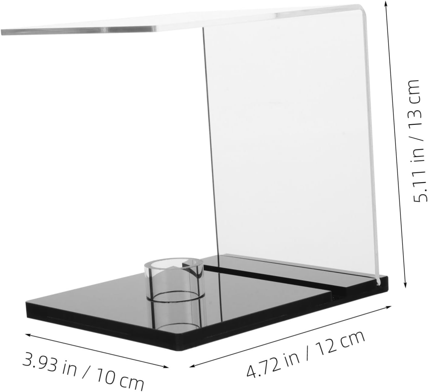 Mikikit 2pcs Acrylic Display Case Base for Baseball and Softball Memorabilia Holder for Autographed for Home Office Showcase