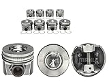 MAHLE Set of 8 Standard Pistons w/ rings for Ford 6.4L Diesel engine