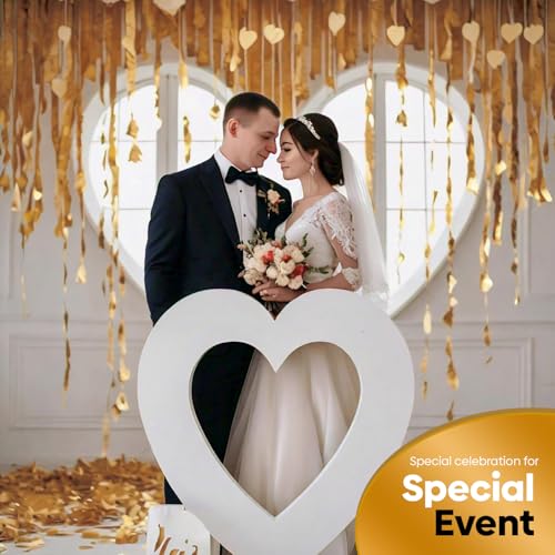 Image of 6 Gold Streamers, 492ft Pack of Crepe Paper Party Decorations | Each roll is 82 ft long and 1.8 Inch wide ideal for Birthday Party Decor, Wedding Decorations and Summer Parties