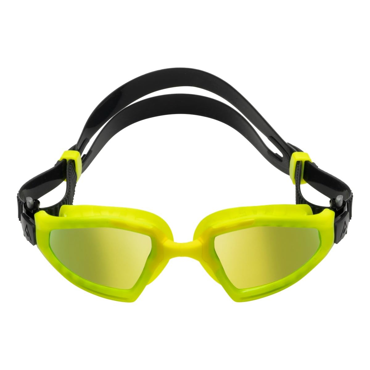 Aquasphere Kayenne Pro Swim Goggles - Yellow Titanium Mirrored - Unisex - Ultimate light protection - Enhanced blue