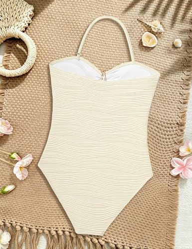 Image of Girl Swimsuit One Piece Cutout Ruched Bathing Suit for Girls Color Block Adjustable Straps Pad Swimwear 9-18y