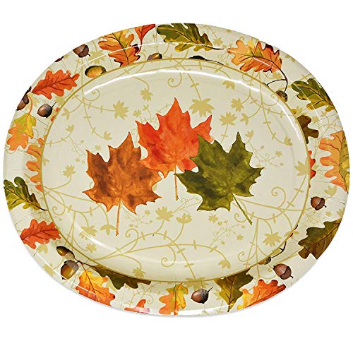 Gift Boutique 50 Thanksgiving Paper Plates Oval Large Disposable 10