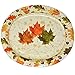 50 Thanksgiving Paper Plates Oval Large Disposable 10" X 12" in Elegant Autumn Leaves Design for Harvest Fall Party Dinner Wedding Event Platter Decorations