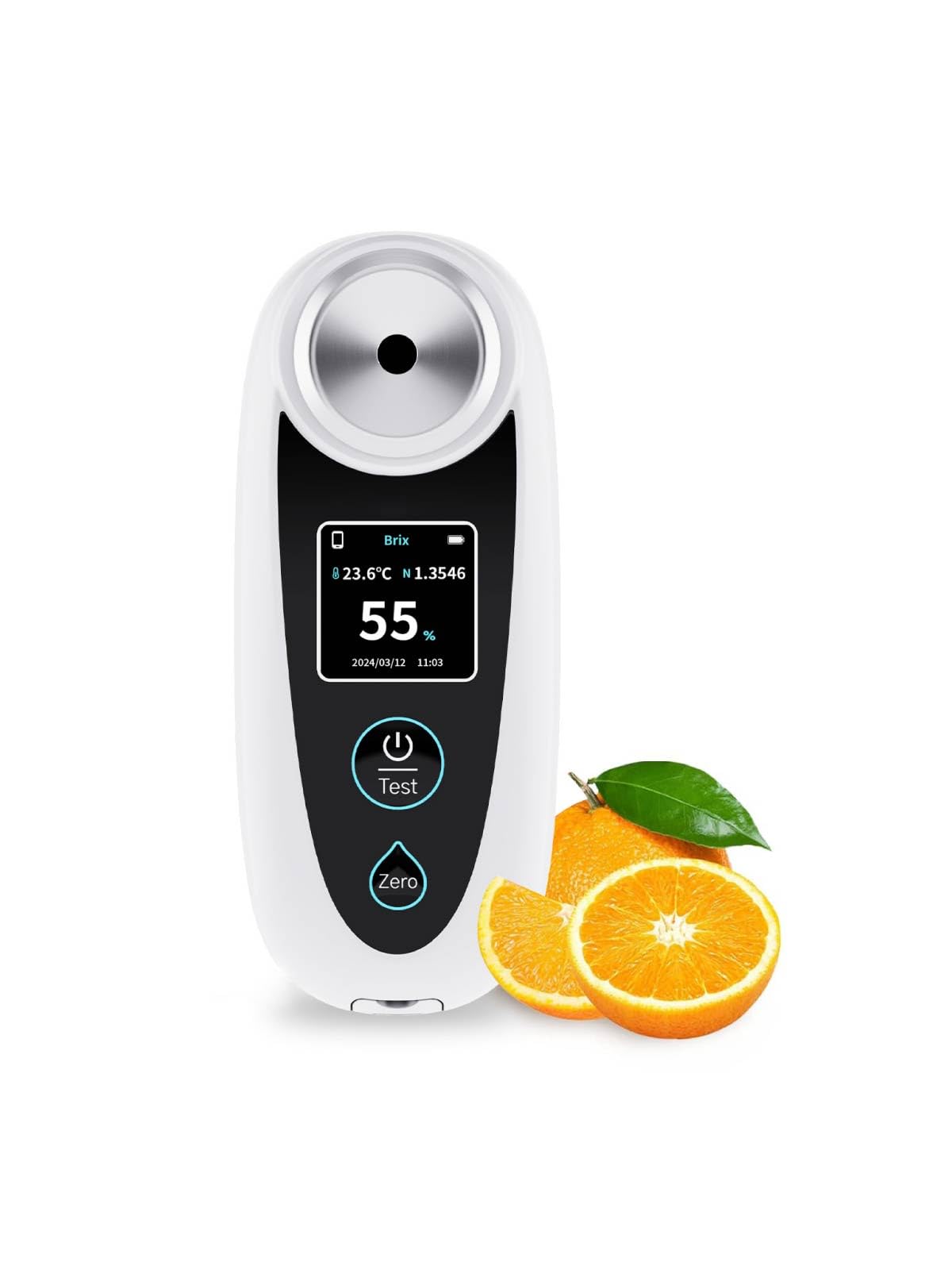 Brix Refractometer 0–35% Brix Range, ±0.2% Precision, Portable & Waterproof – Ideal for Juices, Fruits, Beverages & Food Applications