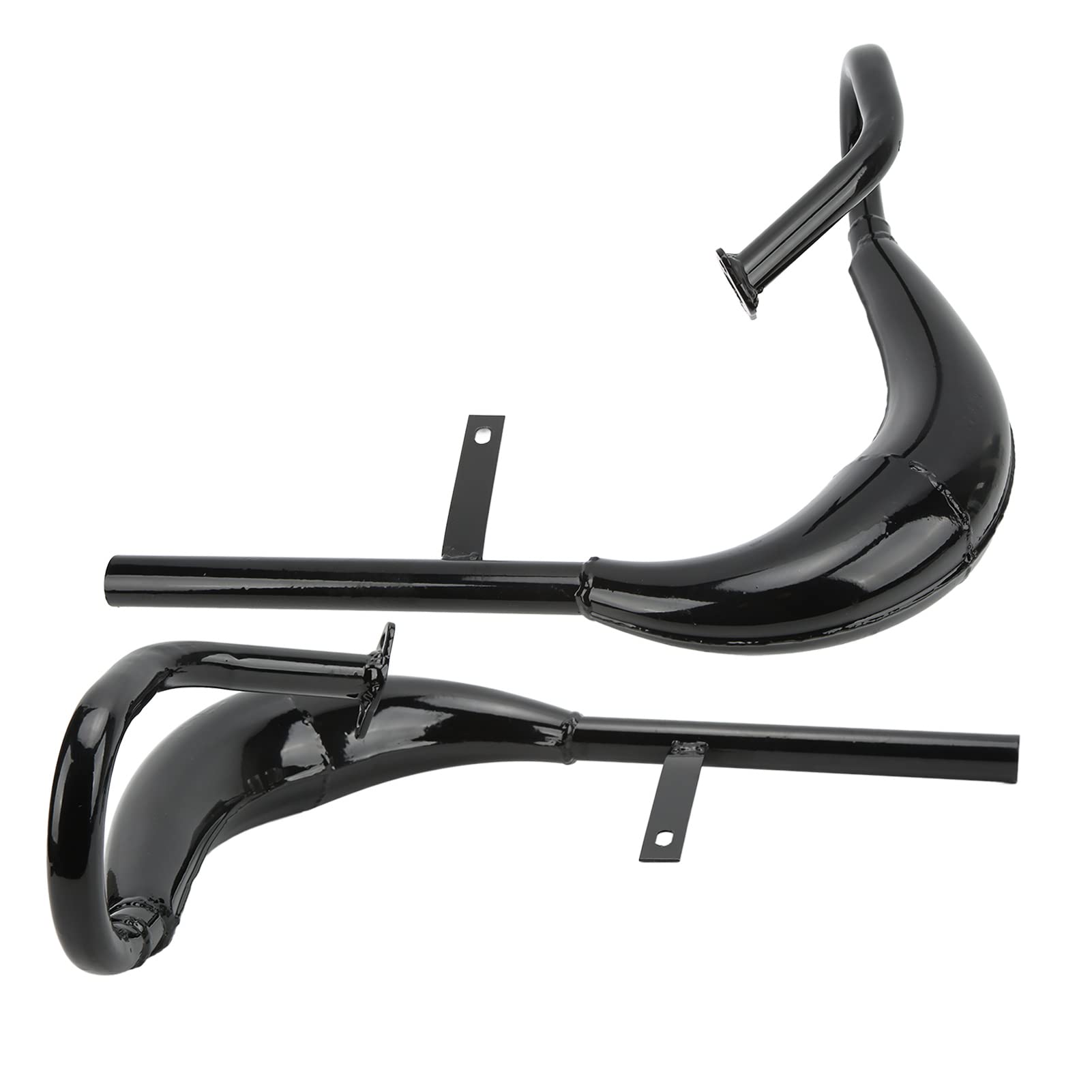 Tubo Marmitta di Scarico Fat Belly, Silenziatore Nero per Moto con Motore a 2 Tempi, con Materiale in Ferro