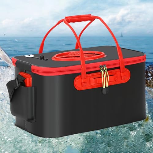 Seau de pêche portable pliable et sac imperméable multifonctionnel - 4