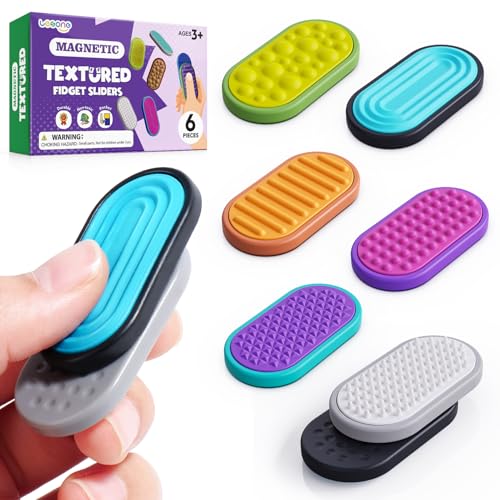 Magnetic Fidget Toys for Adults & Kids -Textured Sensory Toys for Autism Children Anxiety Relief - Quiet Stress Fidgets Sliders for Classroom Prizes...