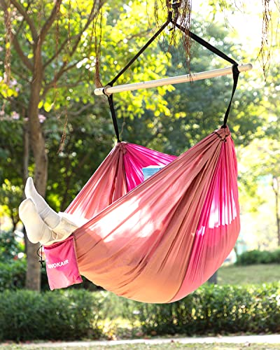 Advokair Hammock Chair Swing,Max 500Lbs,Portable Camping Hammock Chair Outdoor-Detachable Steel Bar With Safety Anti-Slip Rings, Hanging Chair Hammocks For Bedroom, Outdoor, Indoor, Backpacking, Camp #TOP1